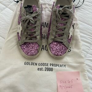 Golden Goose Glitter Pink Sneakers